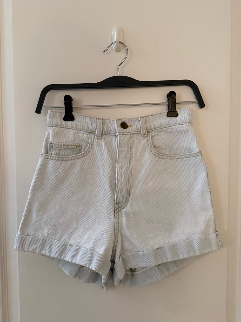 AMERICAN APPAREL High-Waisted Denim Short